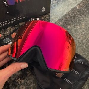 Anon M5 Goggles + Bonus Lens + MFI Face Mask New In Sunny Red